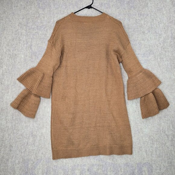 Main Strip Womens Bell Sleeve Sweater Dress M - Picture 2 of 5